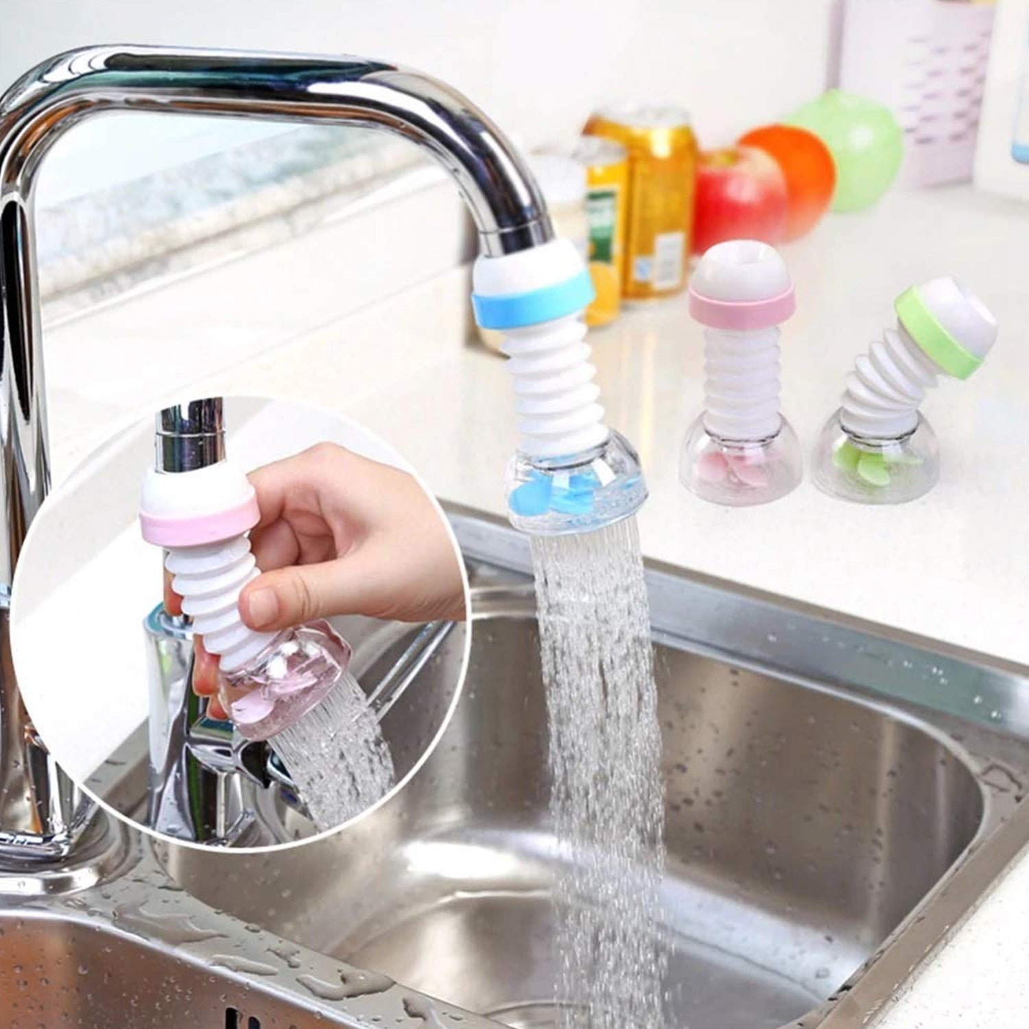Multipurpose Adjustable Kitchen Sink Tap Water Filter with Rotating Faucet Sprayer (1 Pc) Multipurpose Adjustable Kitchen Sink Tap Water Filter with Rotating Faucet Sprayer (1 Pc)
